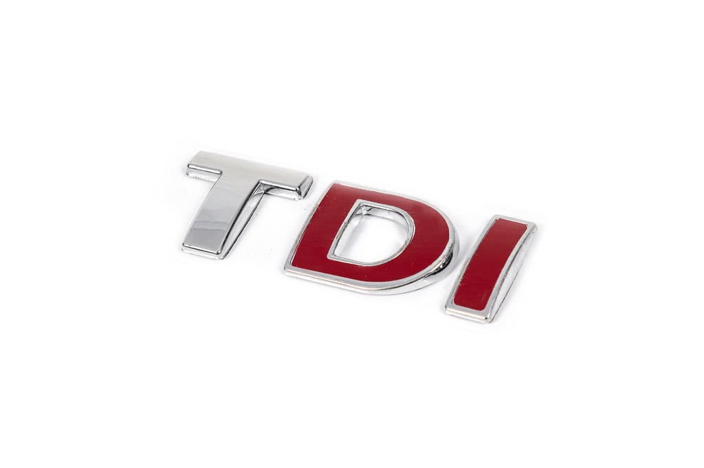 Напис Tdi Під оригінал, Червоні DІ 3