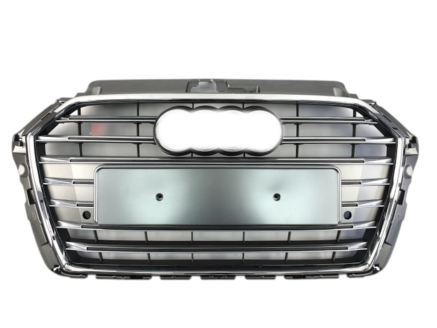 Решітка радіатора Silver Chrome (в стилі S3) ПОШКОДЖЕНА на Audi A3 8V 2016-2020 року