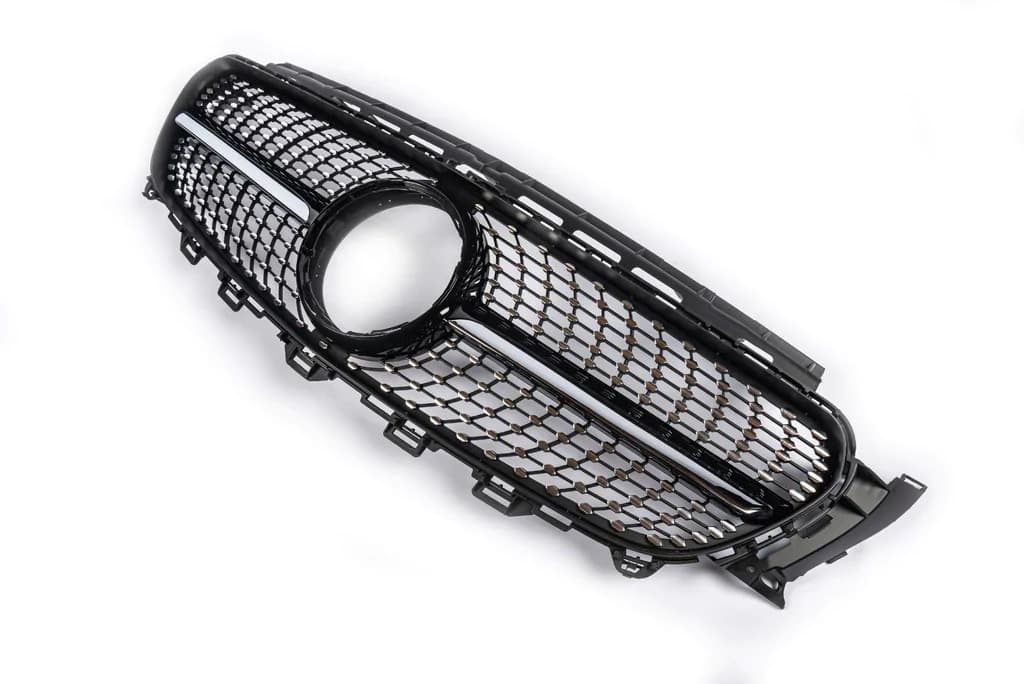 Передня решітка Diamond Black (для Avantgarde/AMG-Line/E43 AMG/E53 AMG 2016-2020) Без місця під камеру 3