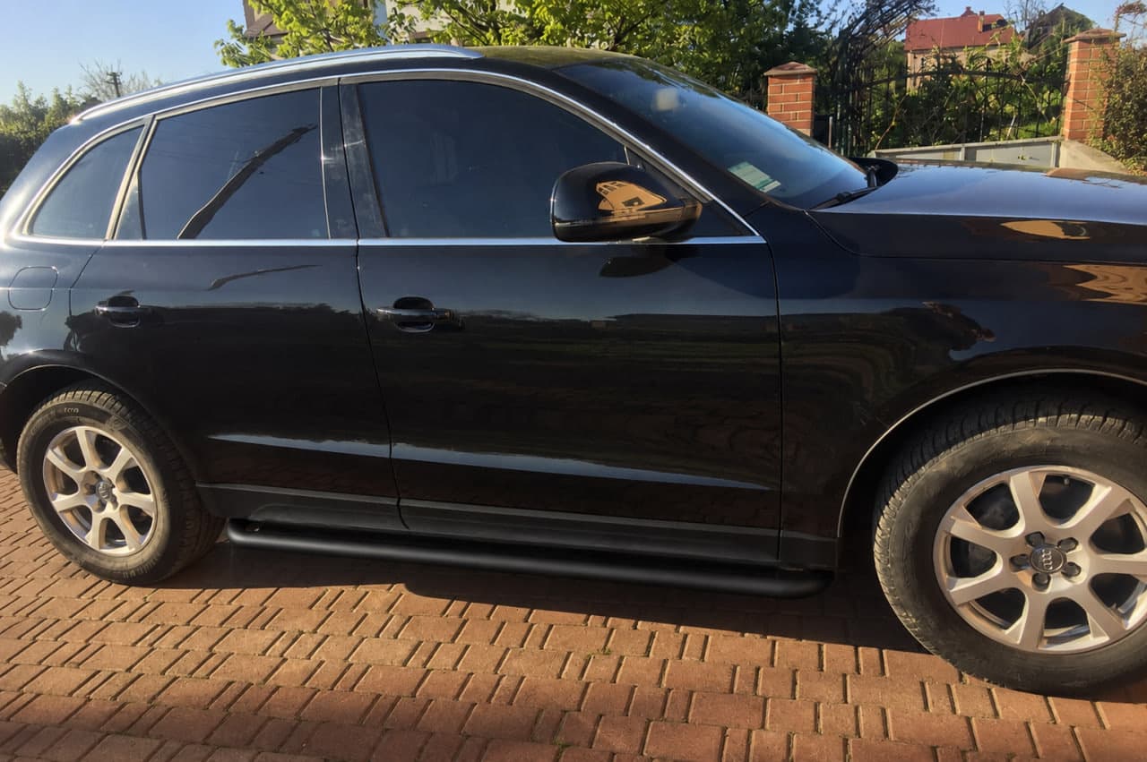 Бокові пороги Premium Black(2шт., нерж.) d60 2