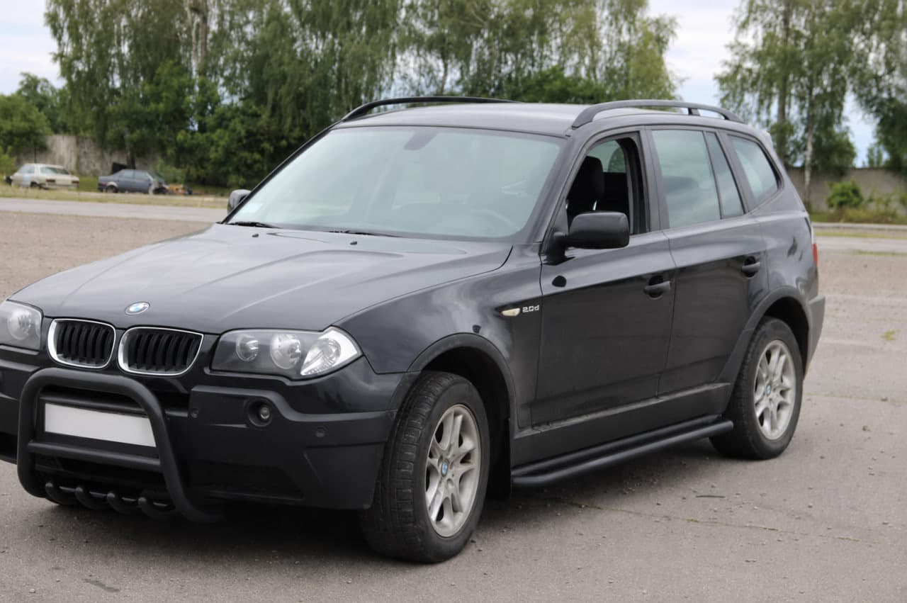 Бокові пороги KB001 Black (нерж) 60 мм 2