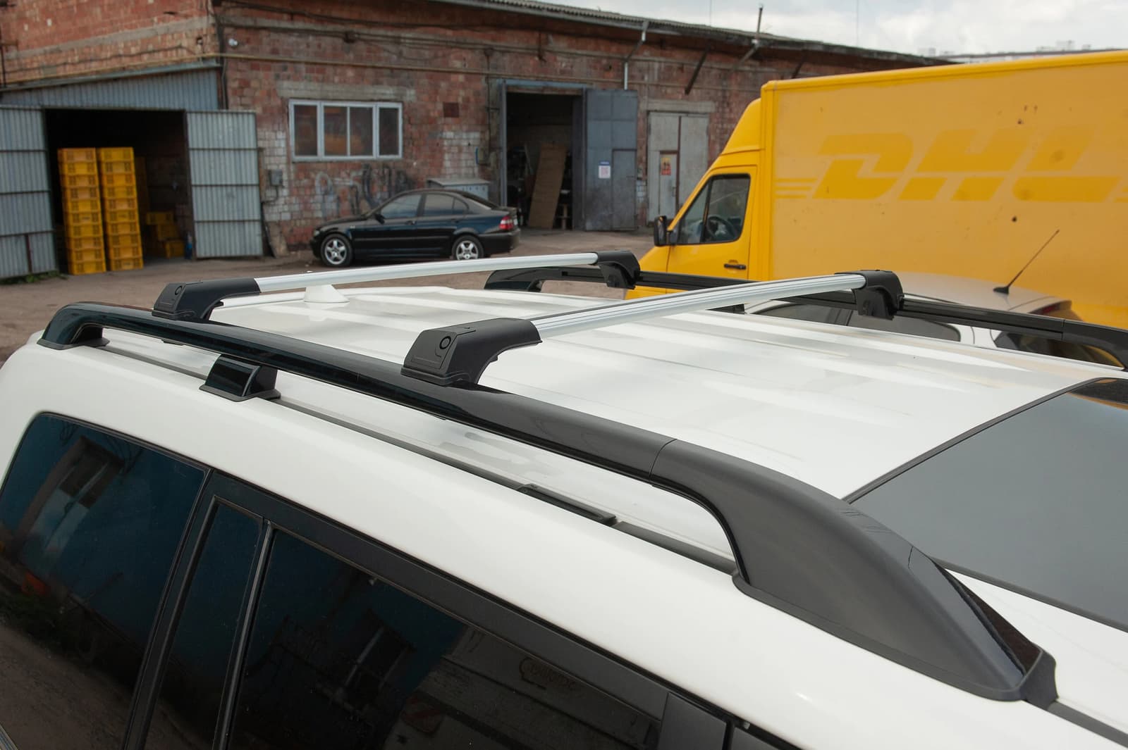 Перемички на рейлінги без ключа Flybar V1 (2 шт) до 140 см, Сірий