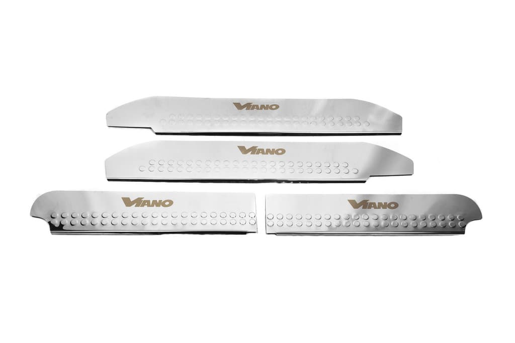 Накладки на внутрішні пороги Carmos V1 (нерж) 4 шт, Carmos - Турецька сталь 3