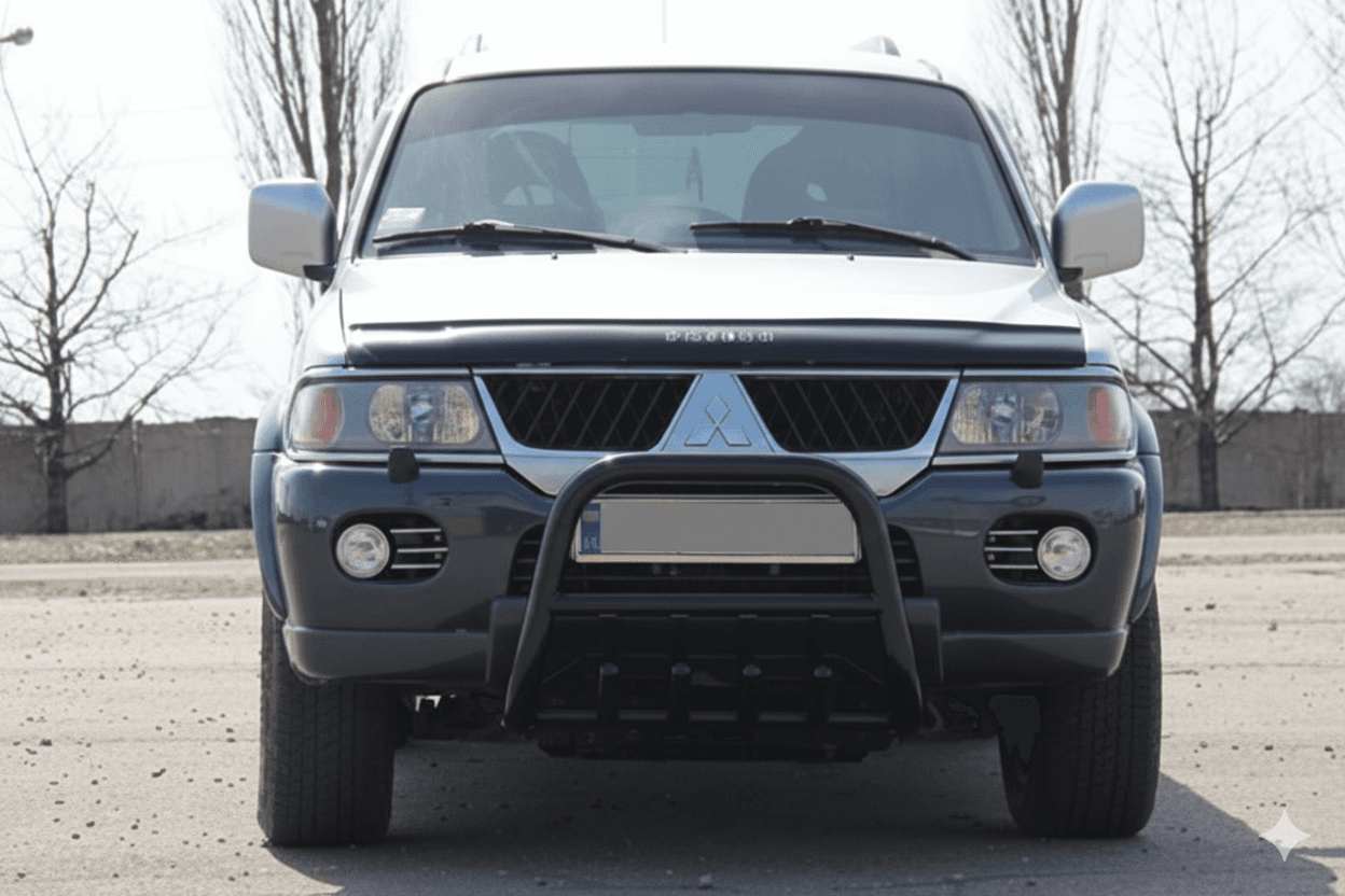 Кенгурятник QT006 Black (нерж)