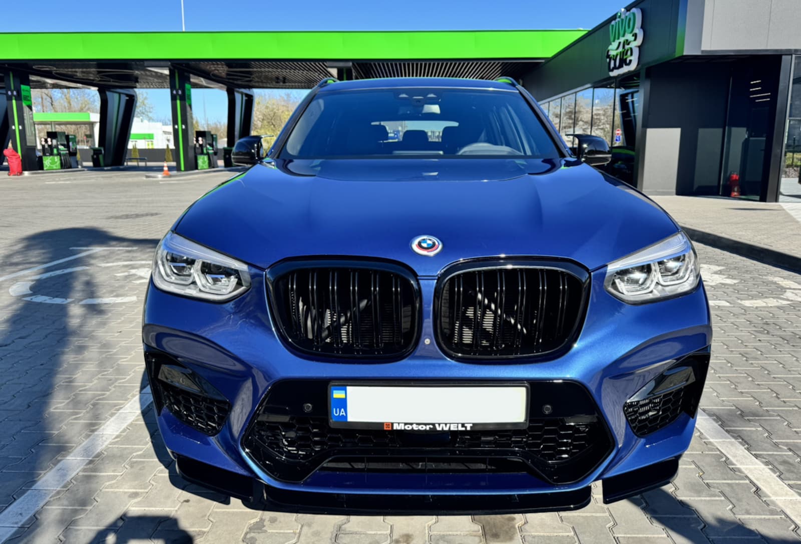 Губа (переднього бампера) Чорний глянець (Rock Style) на BMW X3 G01 2018-2022 року 4