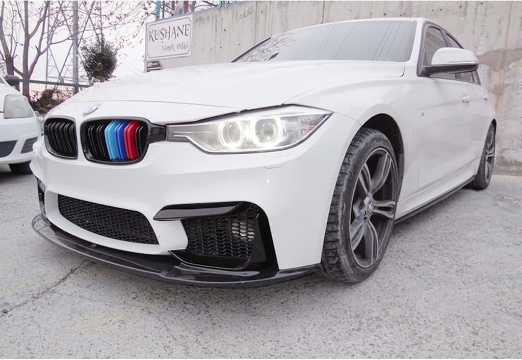 Накладка на передній бампер Lip V-1 (Для M4, чорний глянець) 6
