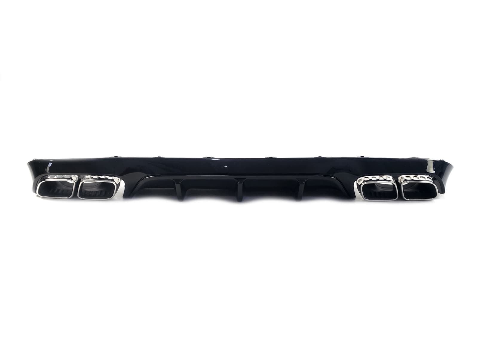 Дифузор (заднього бампера) Full Black / Chrome Pipe (стиль E63) Coupe AMG на Mercedes-Benz E-Class W213 2020-2023 року 2