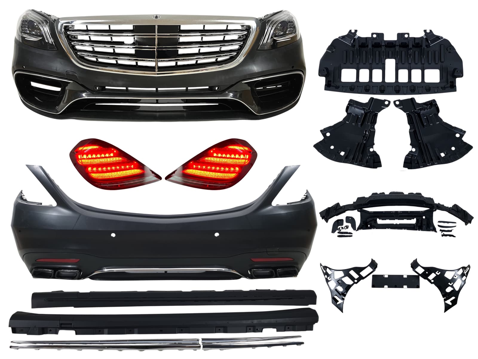 Комплект рестайлінга (в нову модель) (стиль S63 AMG 2017+) на Mercedes-Benz S-Class W222 2013-2017 року