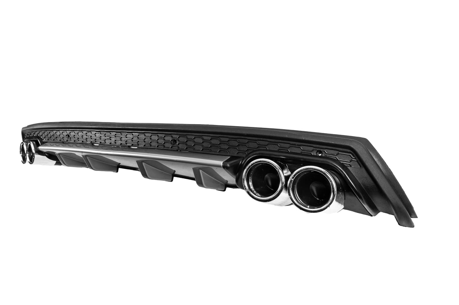 Універсальний задній дифузор V-12 (ABS) (сірий+чорний глянець)