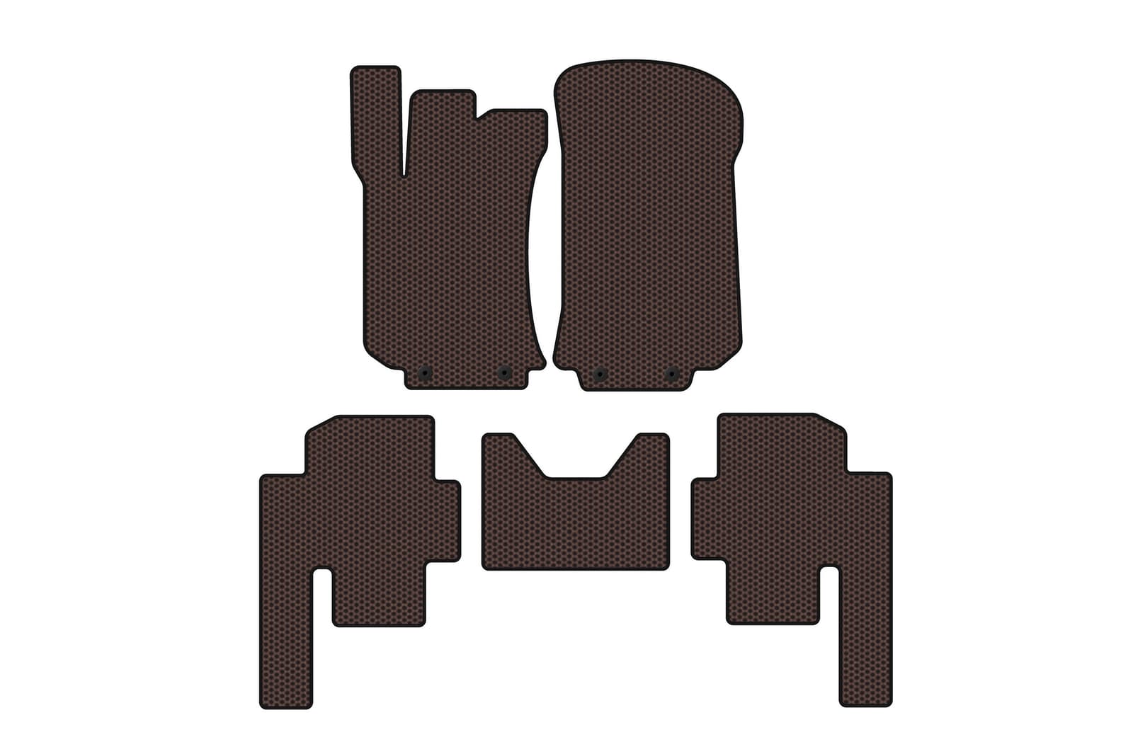 Гумові килимки Carsuit (2 ряди, коричневий)