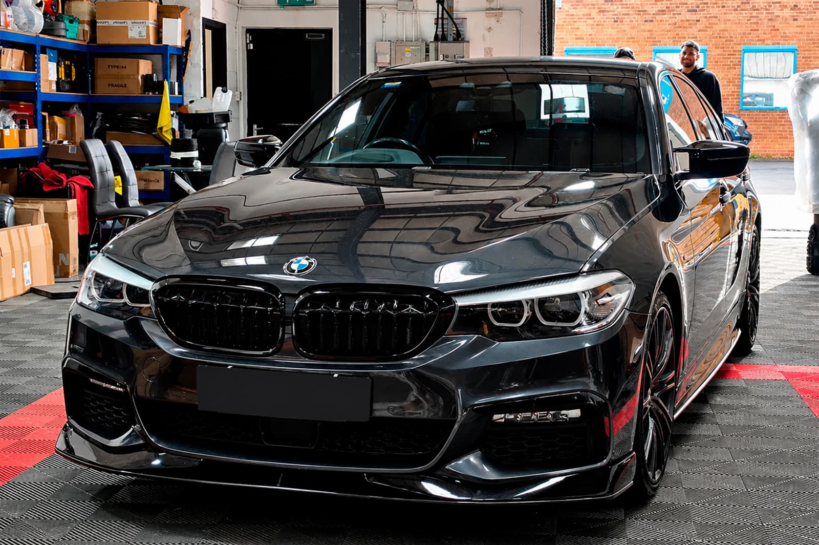 Накладка на передній бампер Lip AC-Style (для M-Sport 2017-2020, ABS)