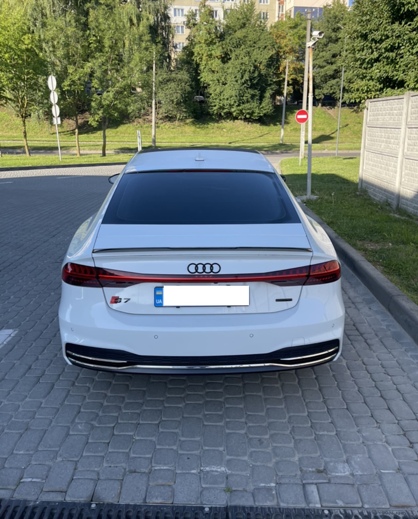 Спойлер Чорний глянець на Audi A7 4K 2017-2023 року 6
