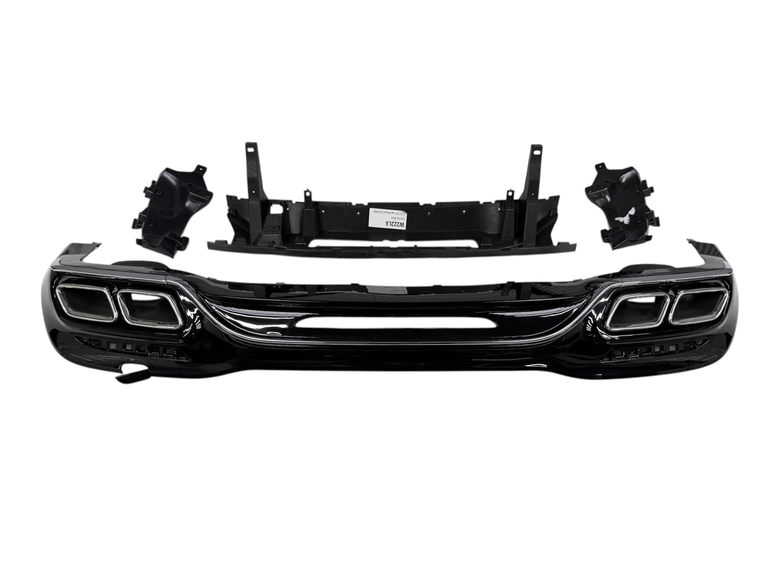 Дифузор (заднього бампера) Chrome Black / Chrome Pipe (стиль S63 AMG) на Mercedes-Benz S-Class W222 2017-2020 року