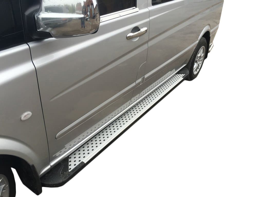 Бокові пороги Allmond Grey (2 шт., алюм.) Коротка (short) і Середня (long)