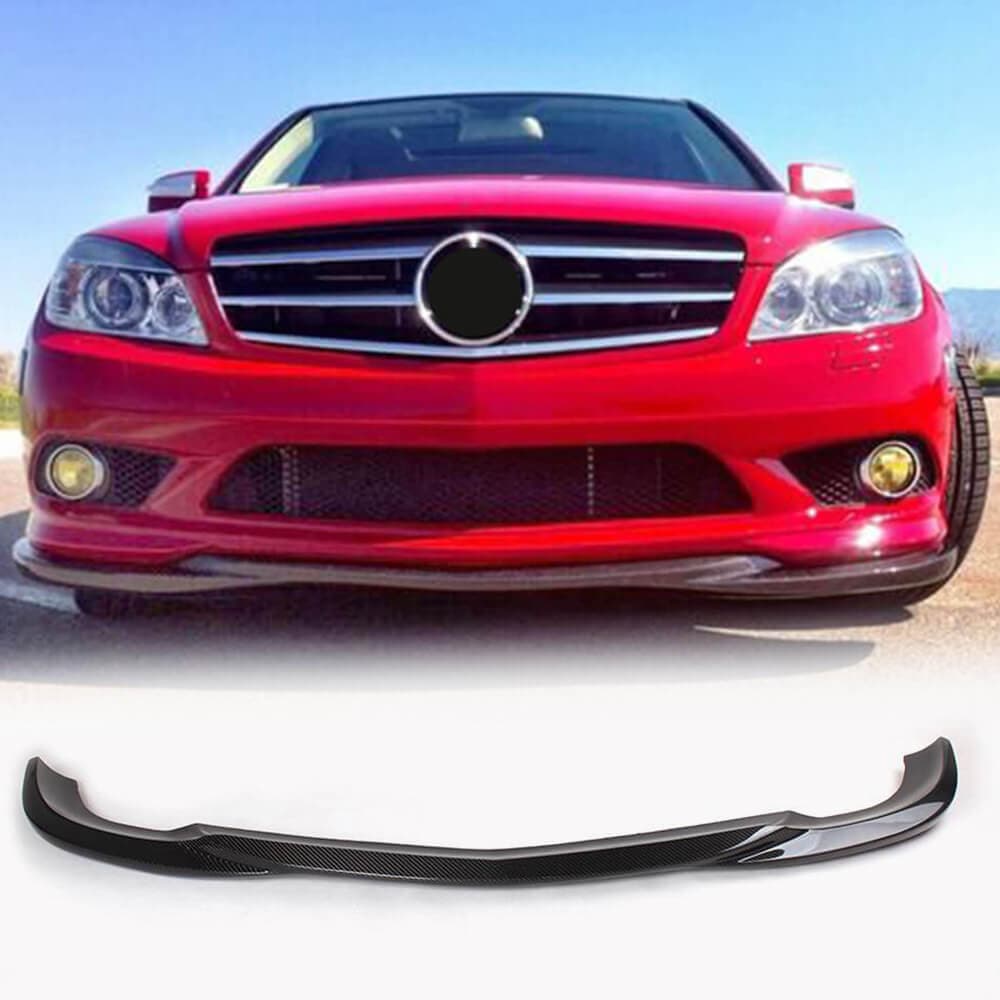 Накладка на передній бампер Lip (для AMG-Line 2008-2011, Карбон)