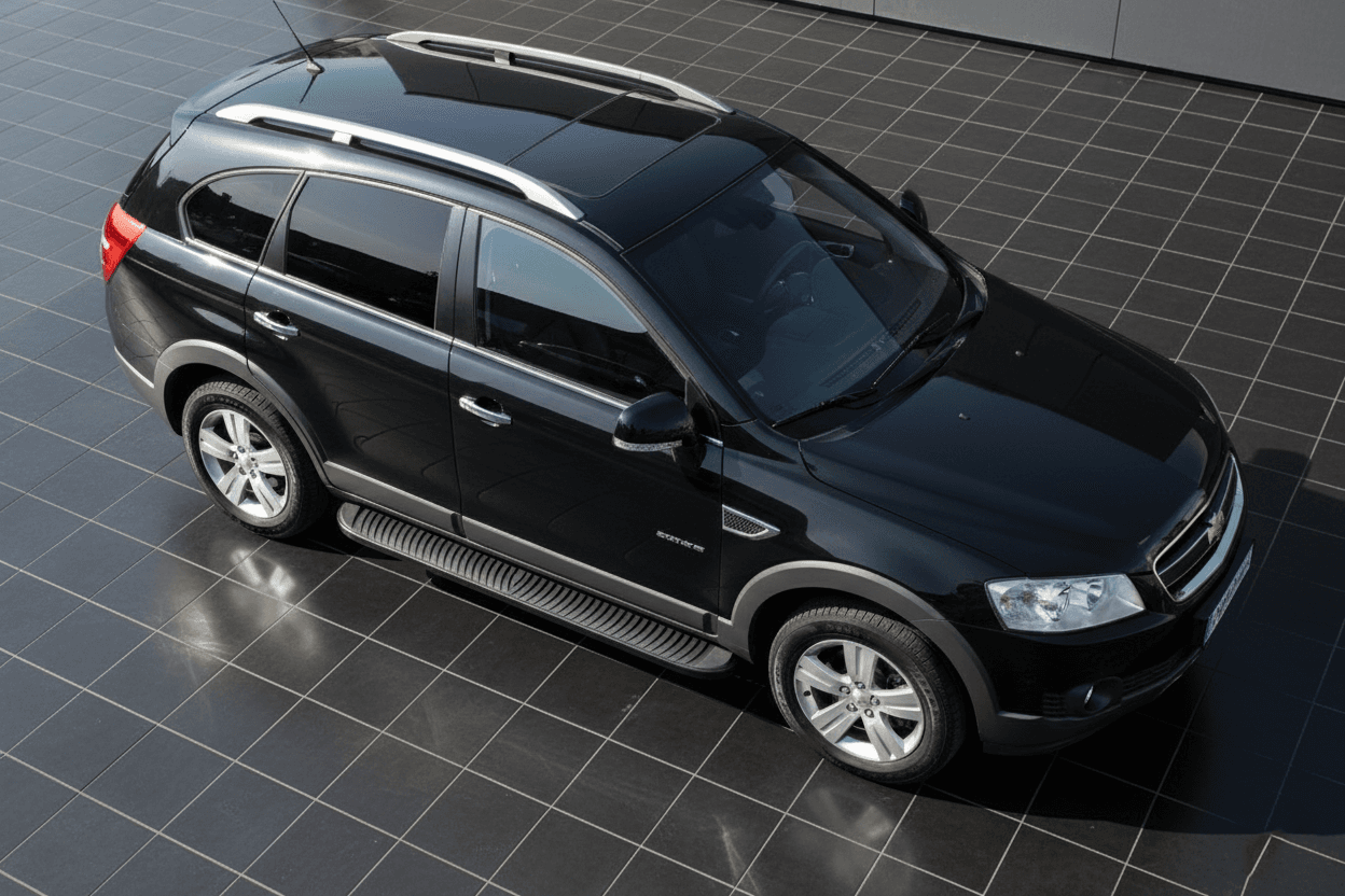 Бокові пороги Tayga Black (2 шт., Алюміній) 2006-2015