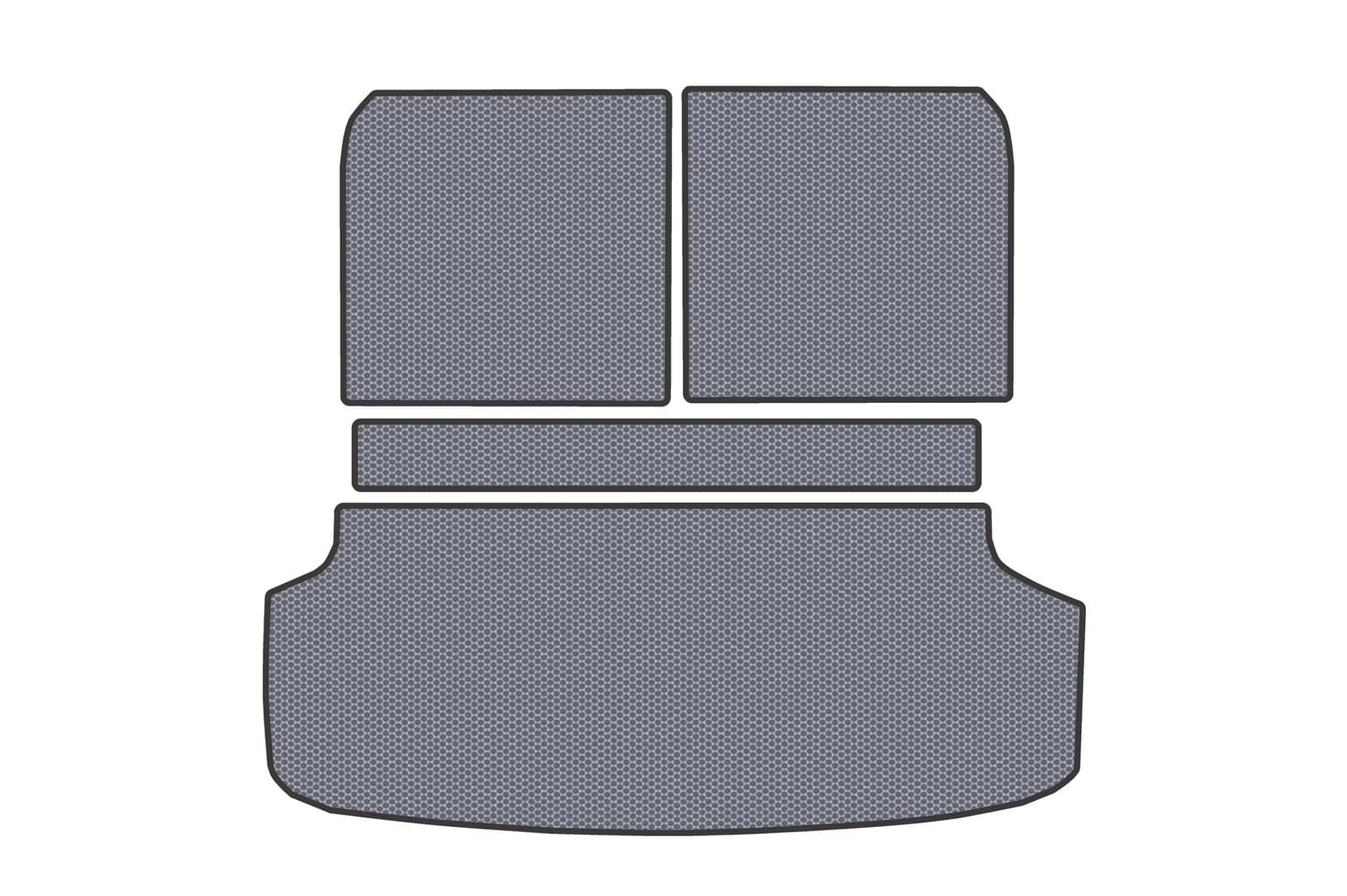 Гумовий килимок в багажник V2 (Сірий)