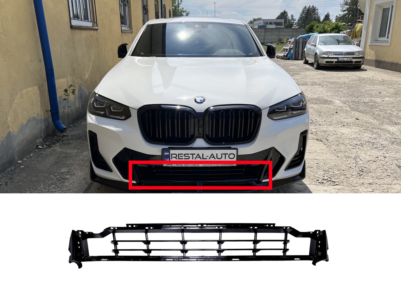 Решітки в бампер центральна решітка (M-Paket) на BMW X3 G01 2022-2024 року