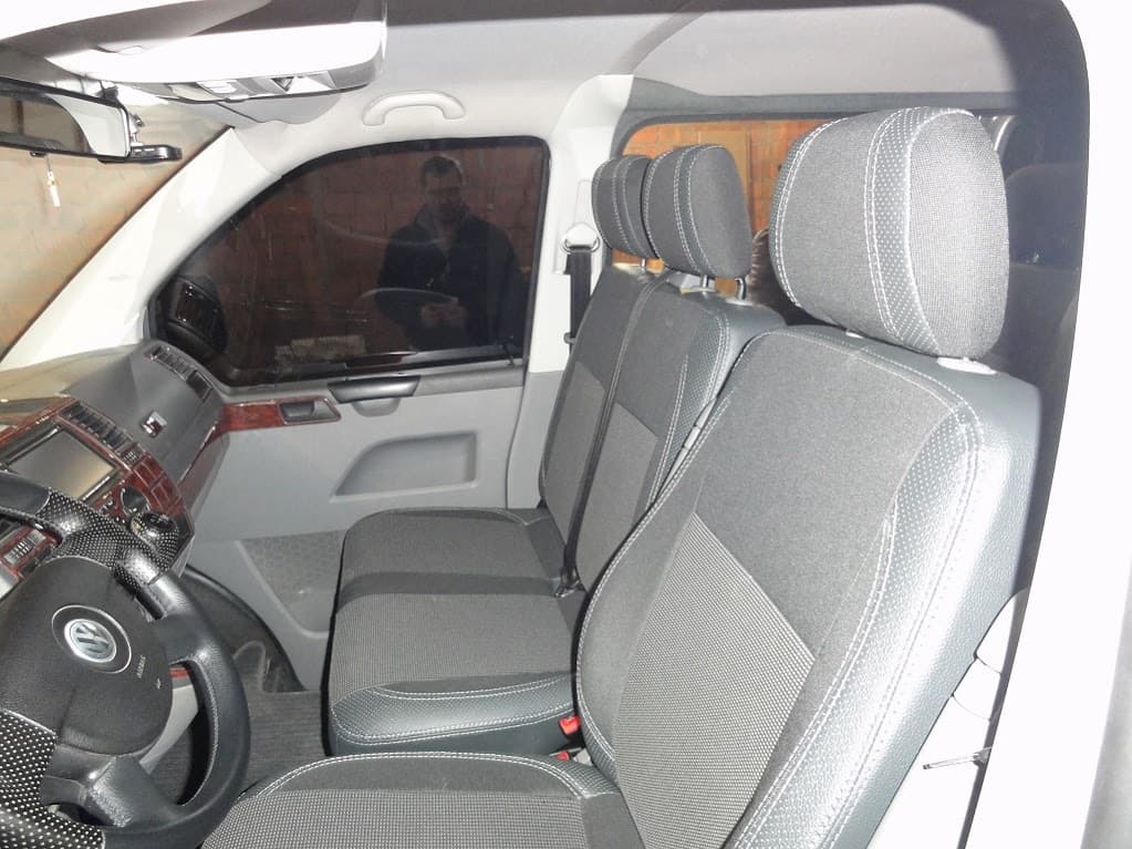 Авточохли (екошкіра та тканина, Premium) Повний салон 2