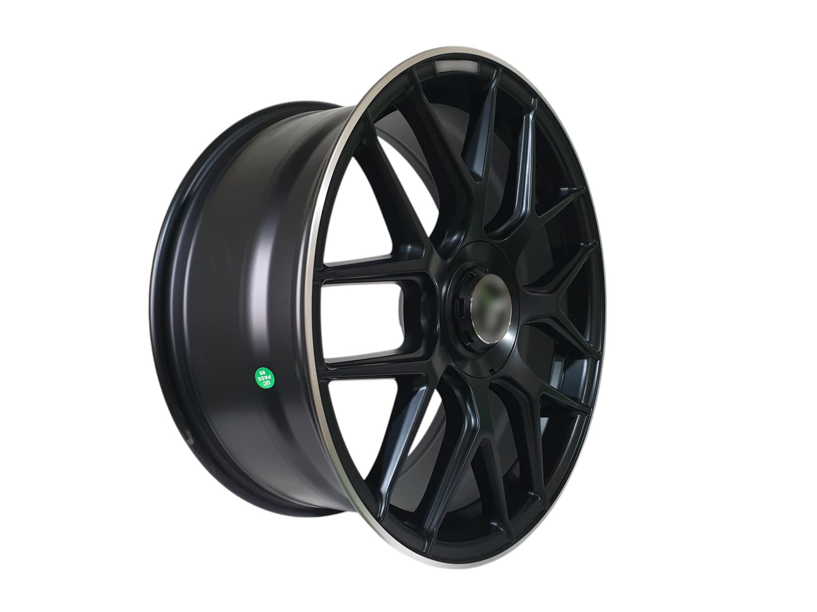 R22 Satin Black + Chrome (одноширокі) Диски на Mercedes-Benz GL-Class X164 2006-2009 року 2