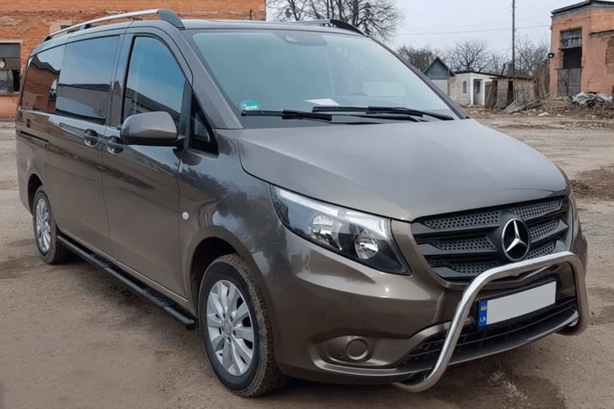 Бічні труби Black (2 шт., Нерж.) d60, Коротка/Середня бази