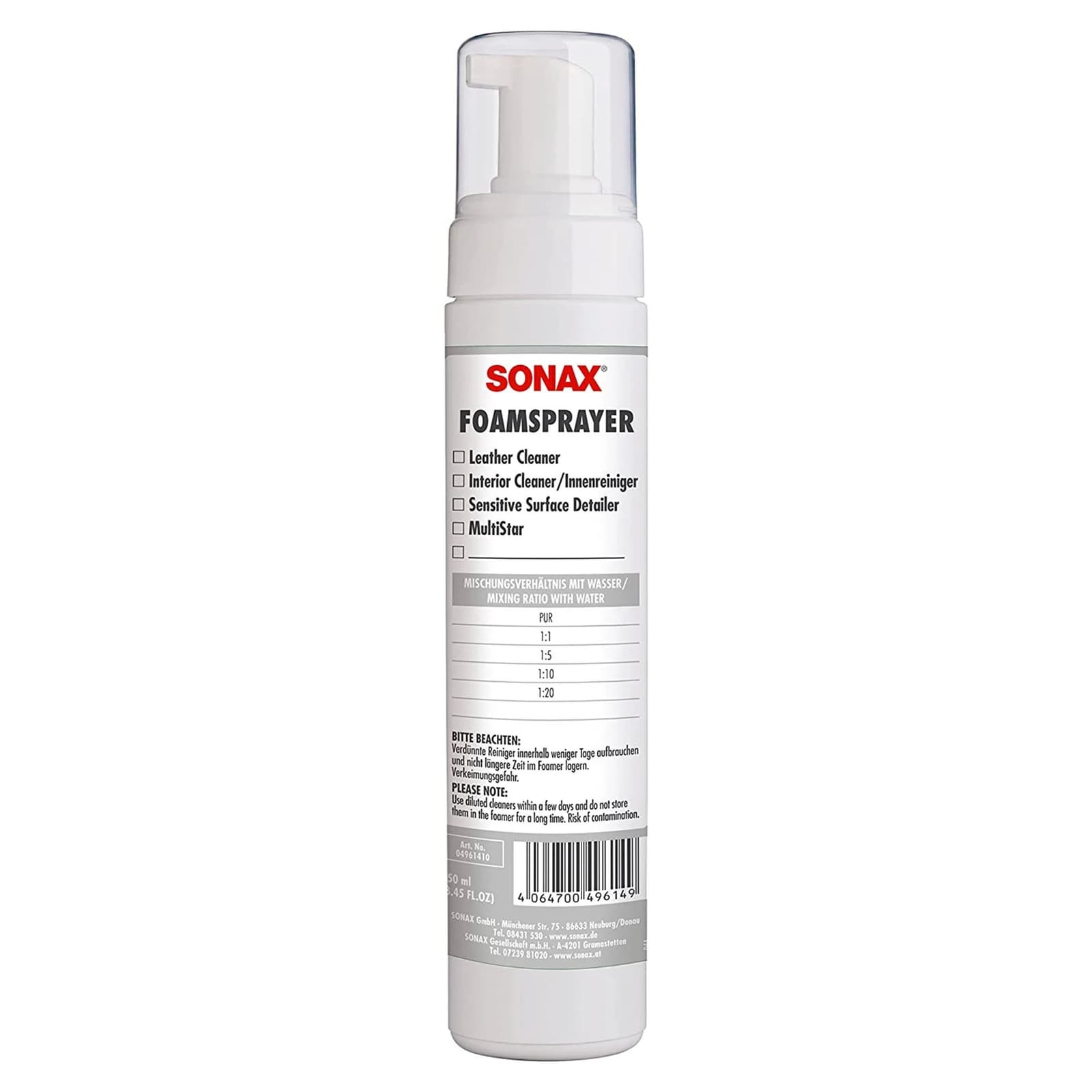 Піноутворювач ручний 250 мл SONAX PROFILINE Foam Sprayer
