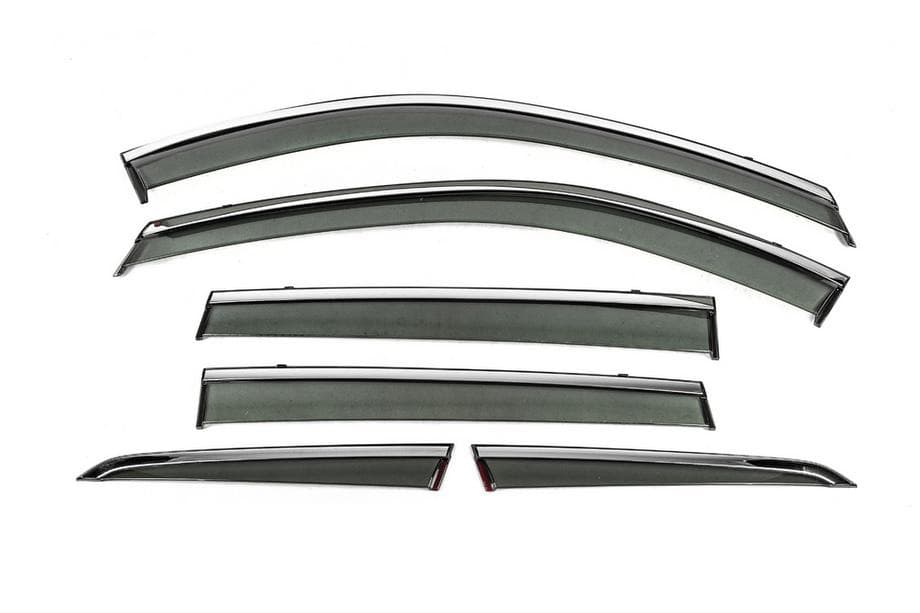 Вітровики з хромованим молдингом Niken Luxury (Для X-trail, 6 шт)