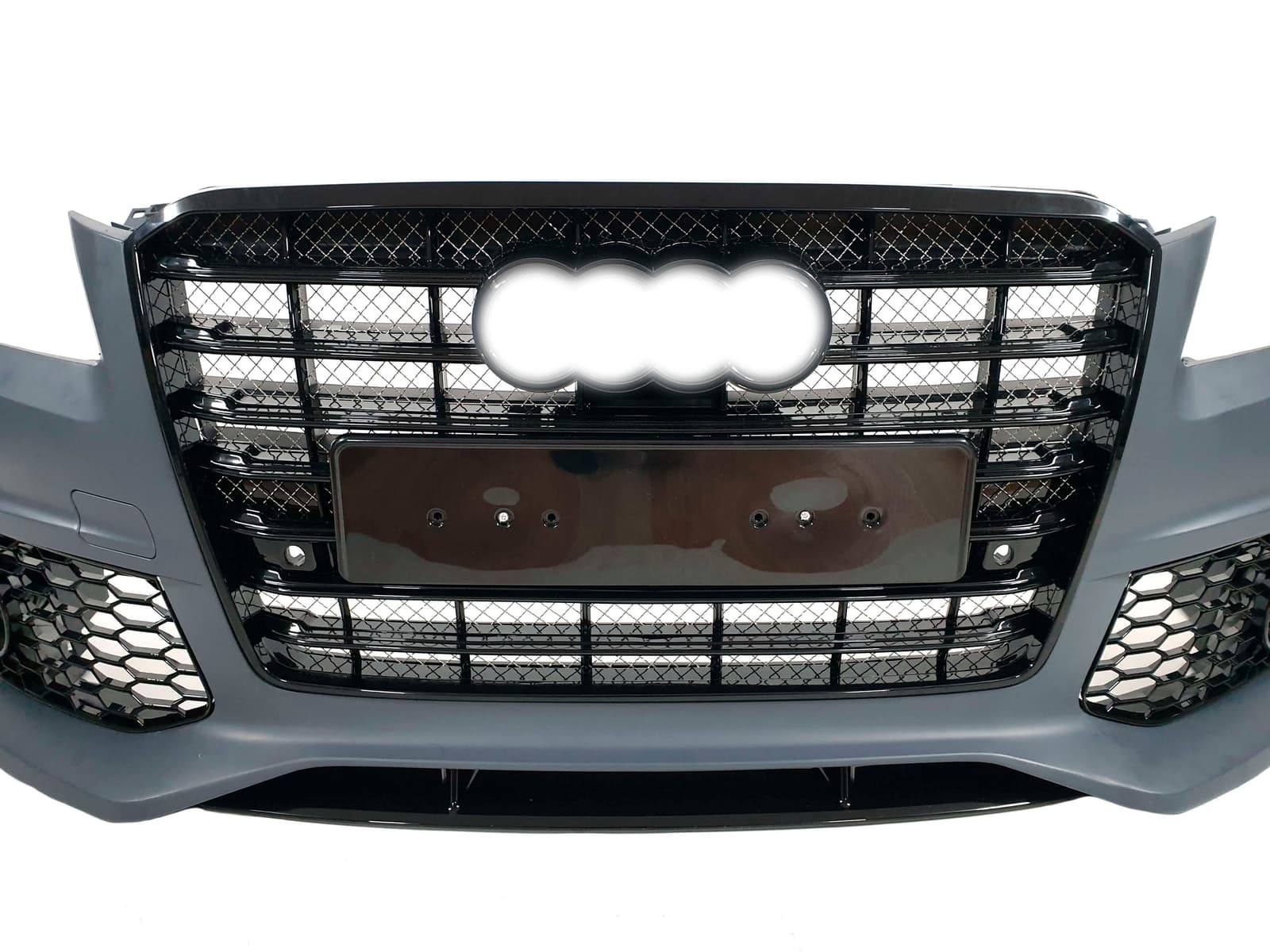 Передній бампер (з решіткою в стилі W12) FB на Audi A8 D4 2010-2014 року 3