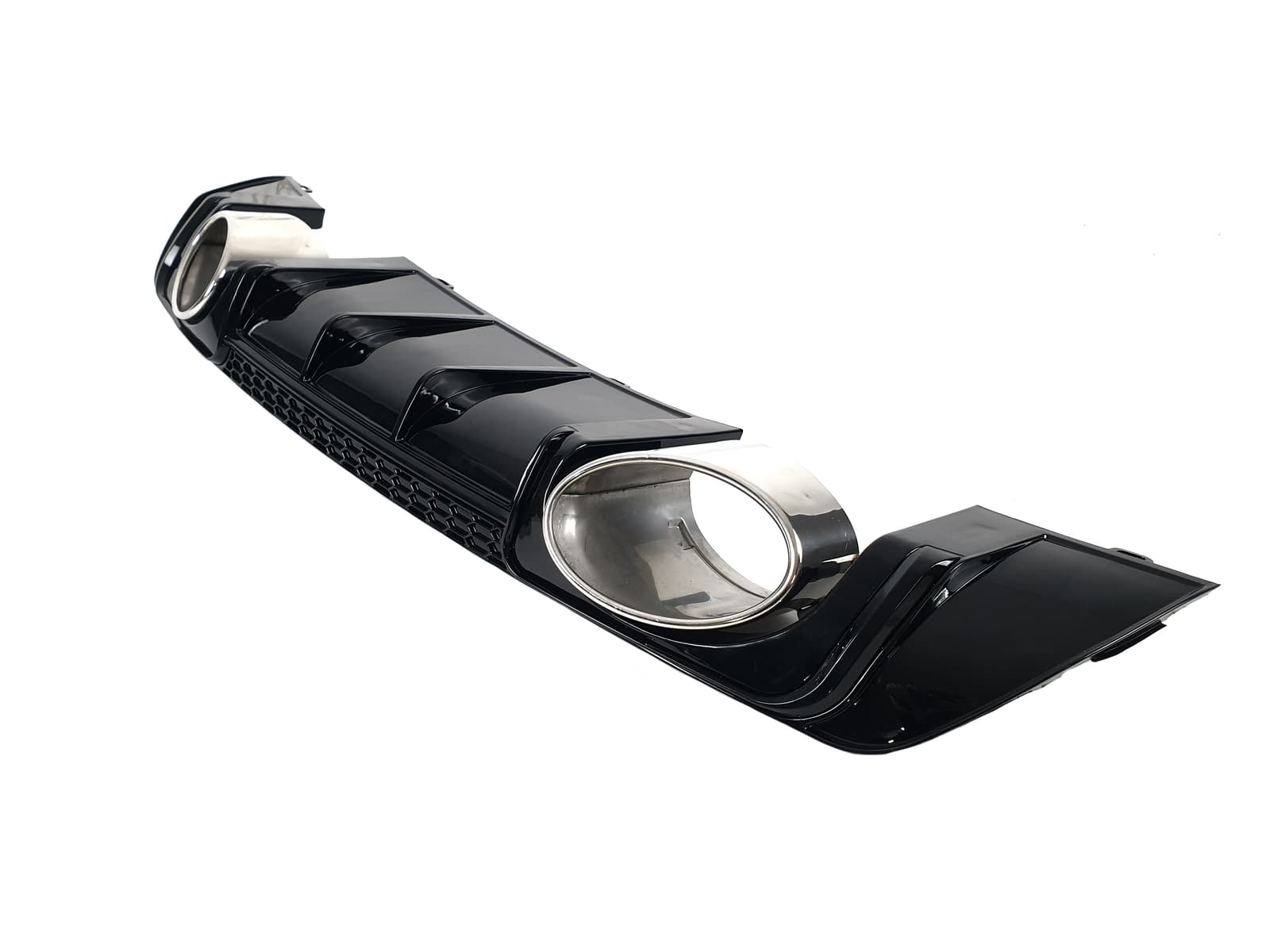 Дифузор (заднього бампера) Full Black / Chrome Pipe (в стилі TTRS) на Audi TT 8S 2014-2018 року 4