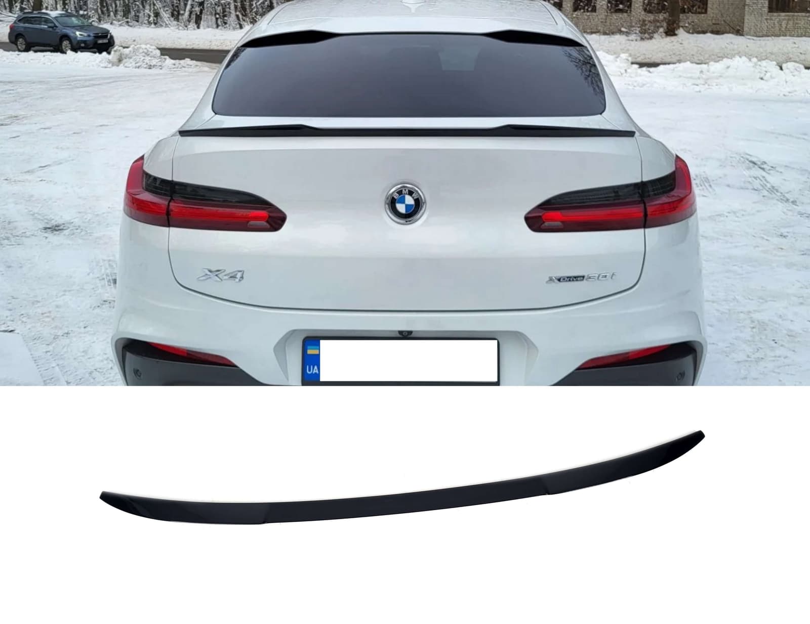 Спойлер Чорний глянець (стиль X4M) на BMW X4 G02 2018-2022 року