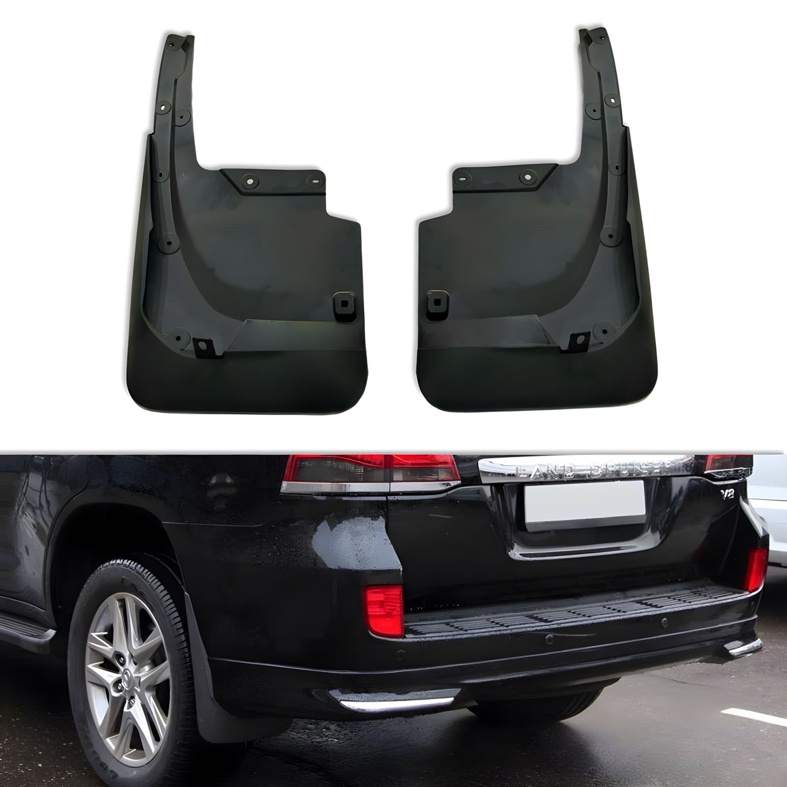 Бризковики задні Toyota Land Cruiser 200 2007-2015 під підницю обвіс Urban Sport, комплект 2шт.