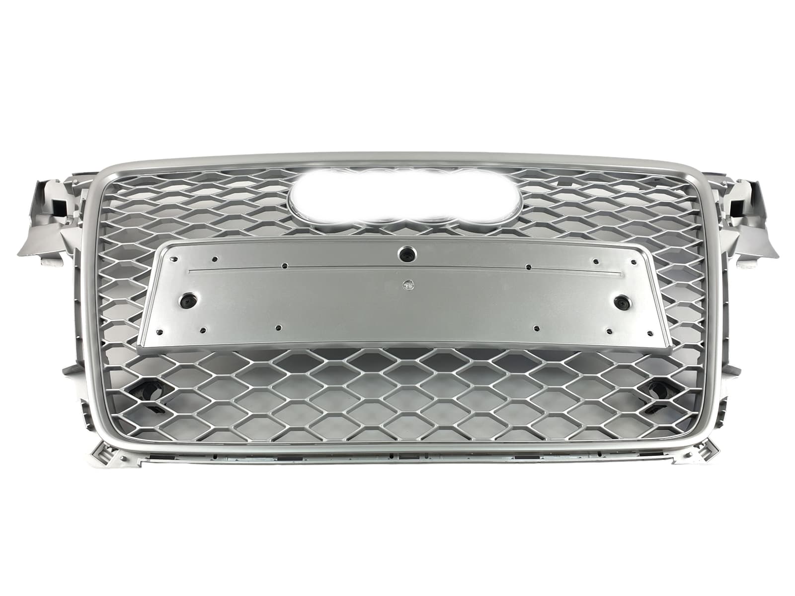 Решітка радіатора Full Silver (стиль RS4) на Audi A4 B8 2007-2011 року 2