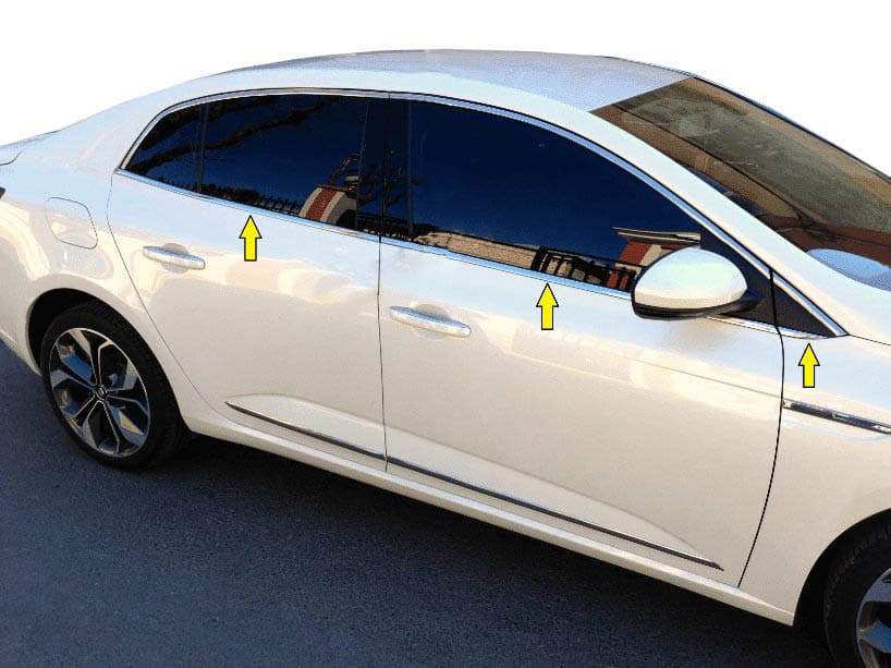 Нижня окантовка вікон (Sedan, 6 шт, нерж) OmsaLine - Італійська нержавійка