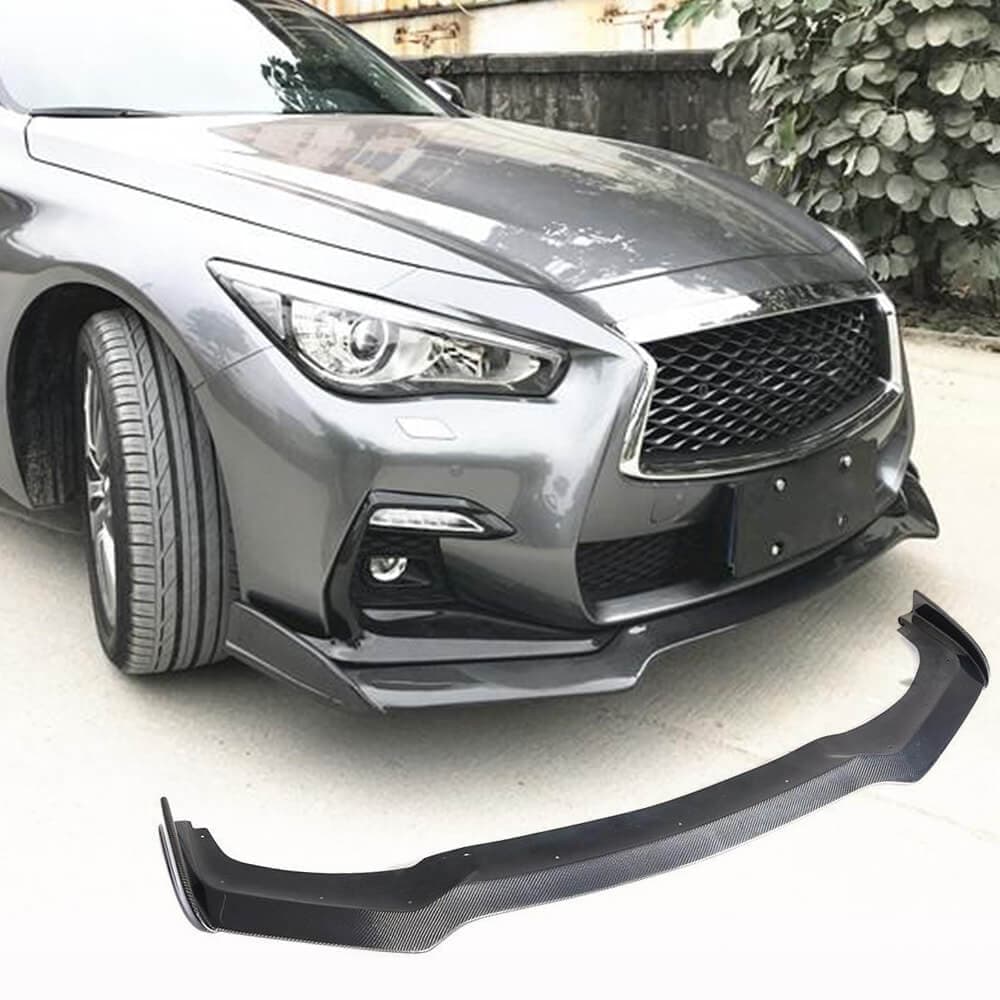 Накладка на передній бампер Lip V2 (для Q50 Sport 2018-2022, Карбон)