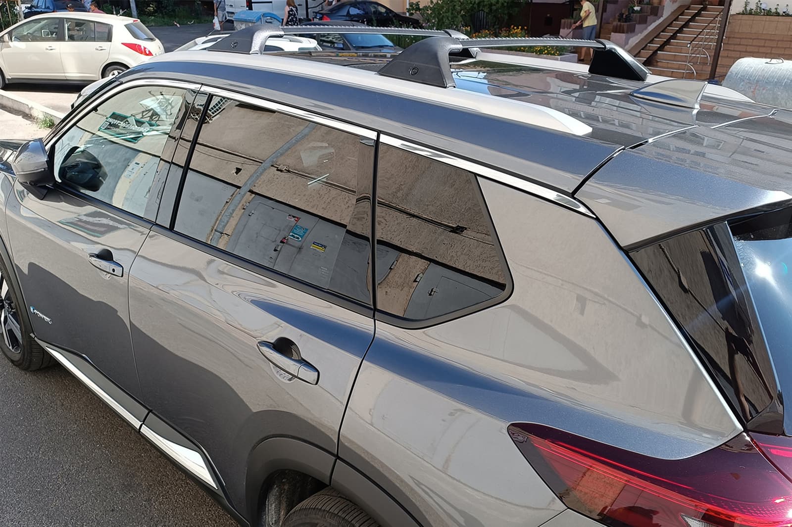 Багажник (поперечини) на інтегровані рейлінги OEM (2 шт) Чорний
