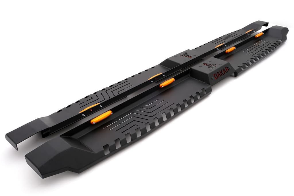 Бокові пороги Dakar V2 з LED (2 шт, метал)