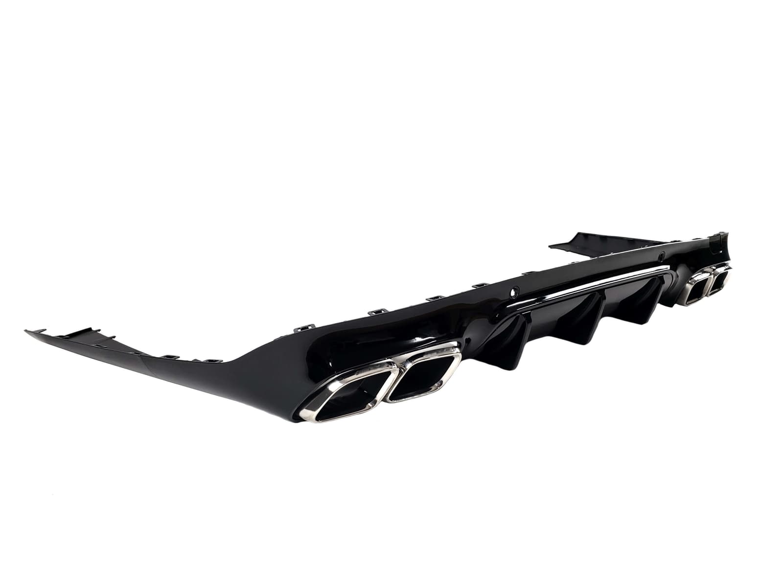 Дифузор (заднього бампера) Full Black / Chrome Pipe (стиль CLS63 AMG) на Mercedes-Benz CLS-Class C257 2018-2022 року 2