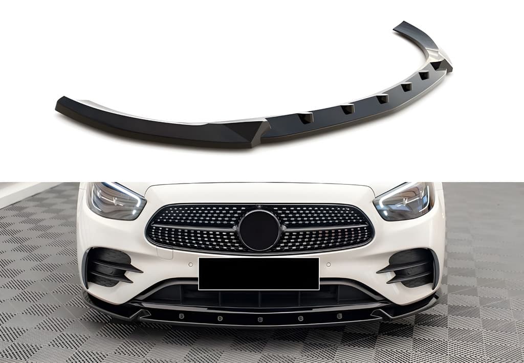 Передня лип накладка (для AMG-Line, 2020-2023, чорний глянець)
