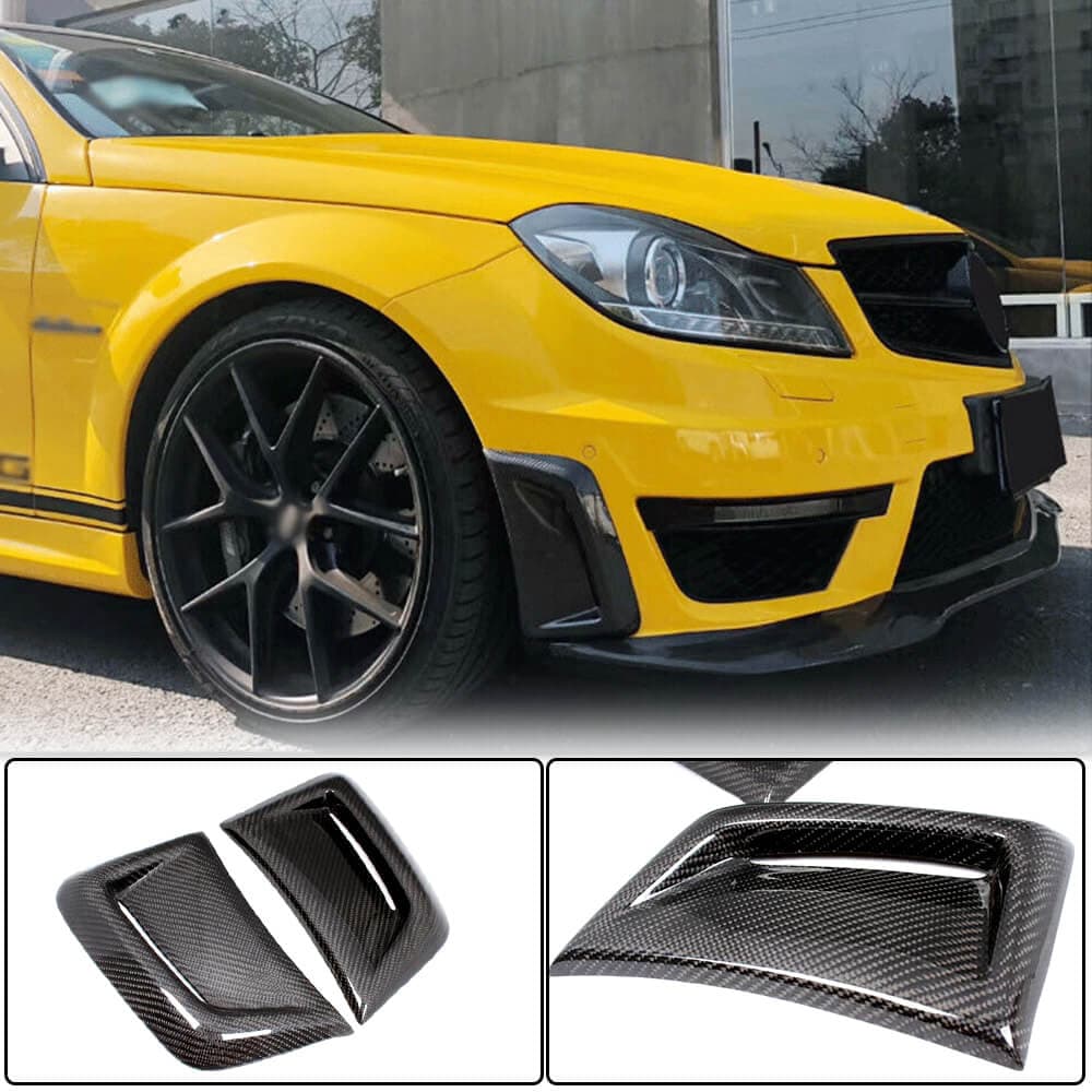 Накладки на передній бампер (для AMG 2012-2014, Карбон)