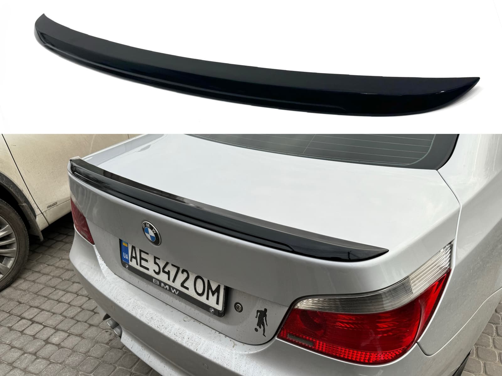 Спойлер ліп багажника BMW series 5 E60 M5 2004-2009 ABS пластик, черний глянець