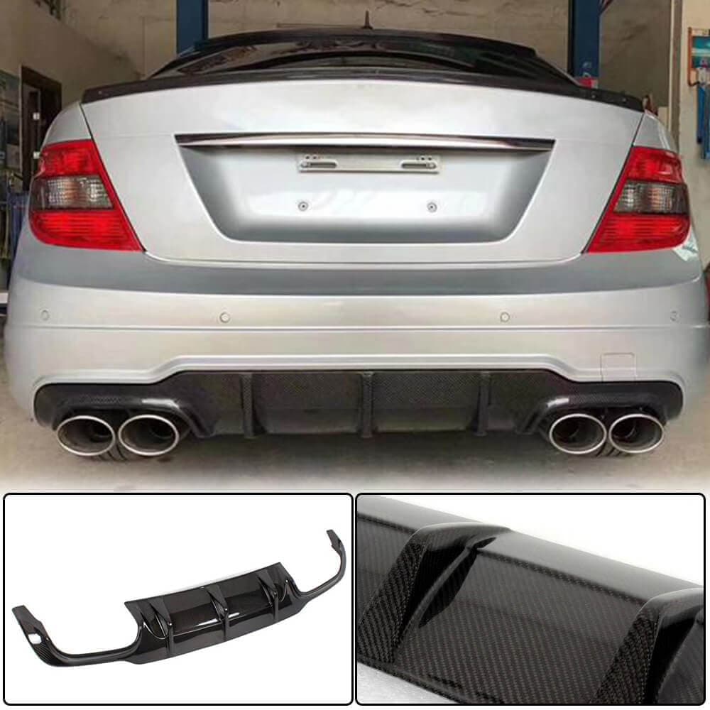 Дифузор заднього бампера V1 (для AMG SD/Coupe 2012-2014, Карбон)