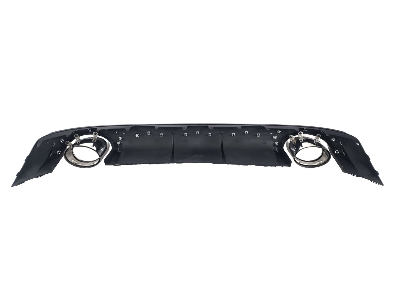 Дифузор (заднього бампера) Black Silver / Chrome Pipe (в стилі RS3) Hatchback на Audi A3 8V 2012-2016 року 3
