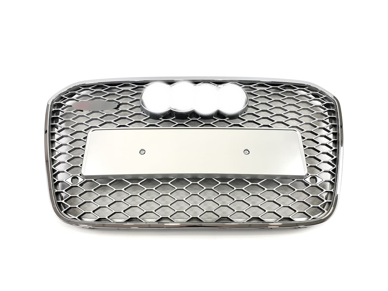 Решітка радіатора Silver Chrome (в стилі RS6) на Audi A6 C7 2011-2014 року 2