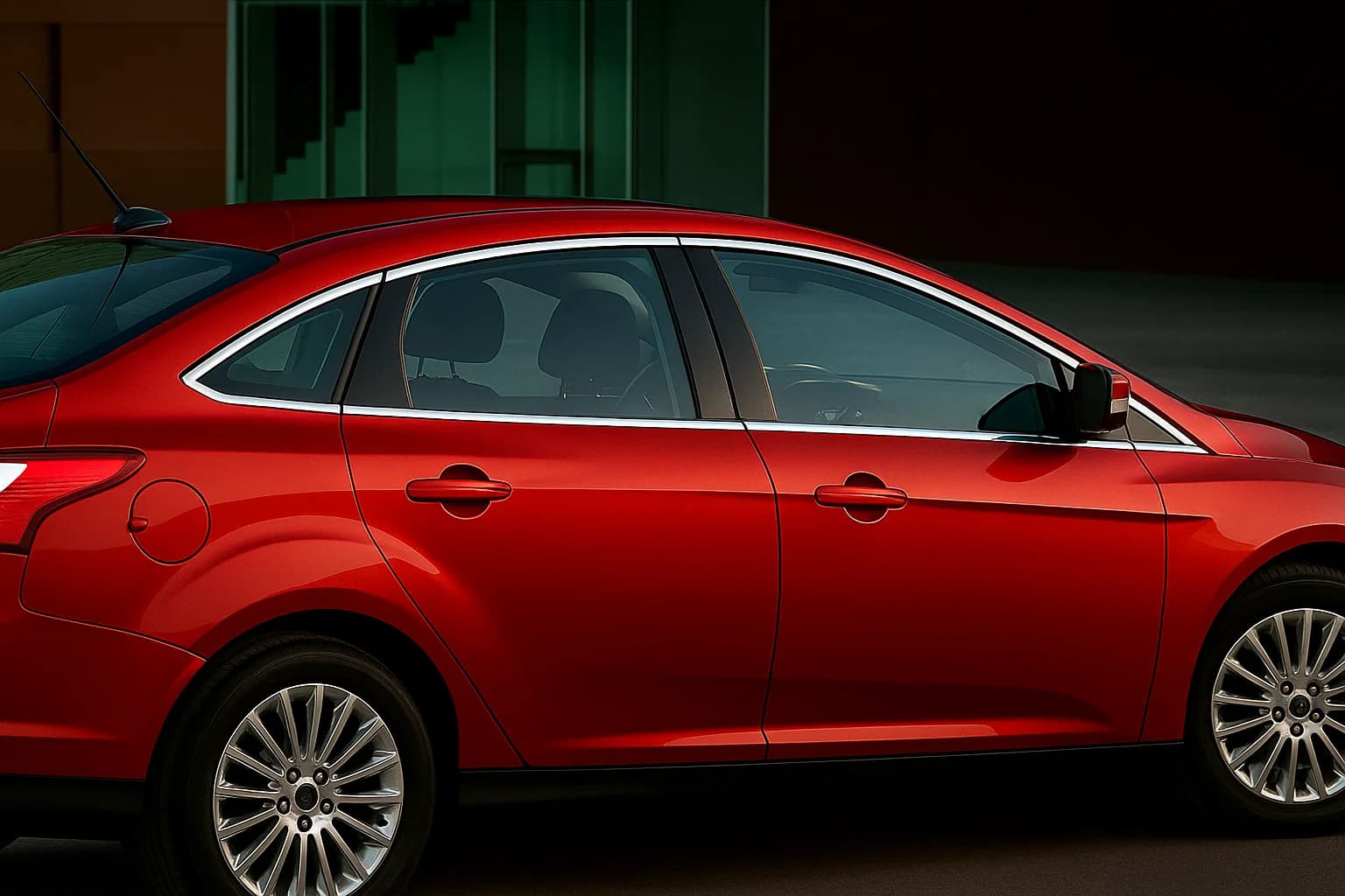 Повна окантовка вікон Sedan (12 шт, нерж)
