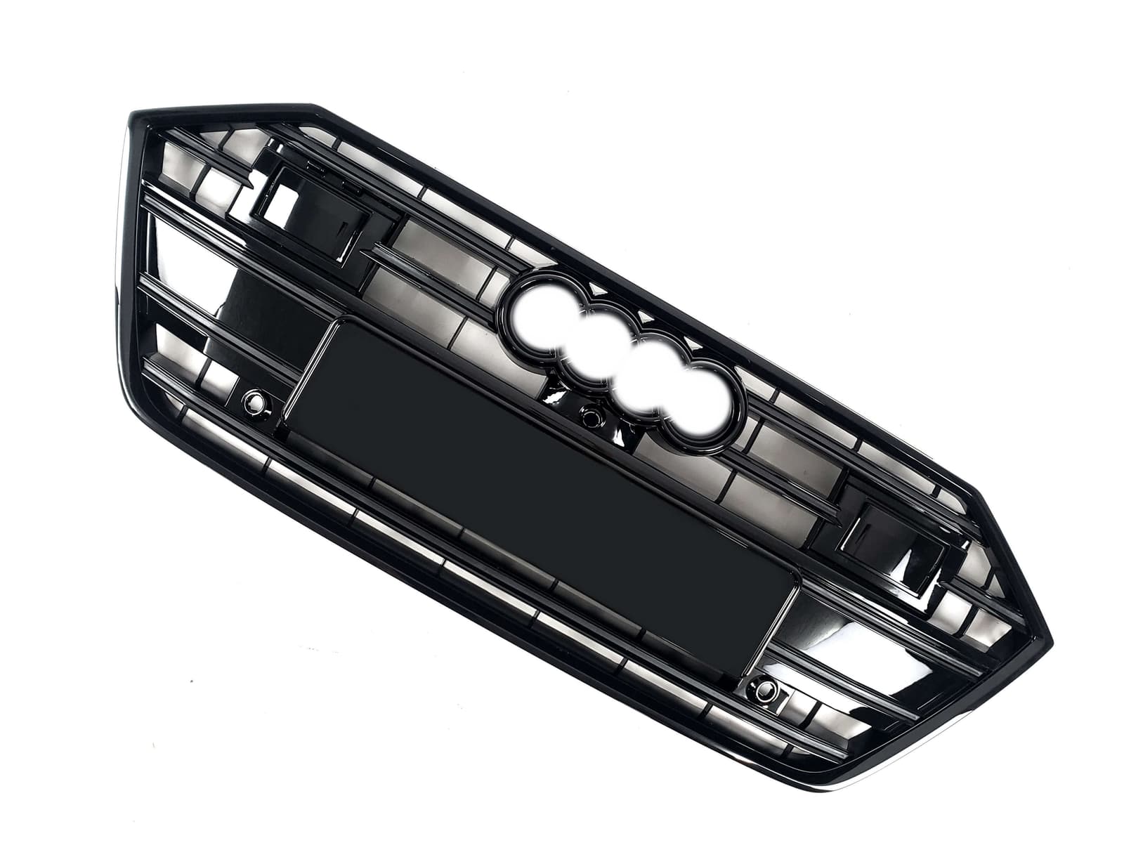 Решітка радіатора Full Black (стилі S7 під камеру та радари) на Audi A7 4K 2017-2023 року 3