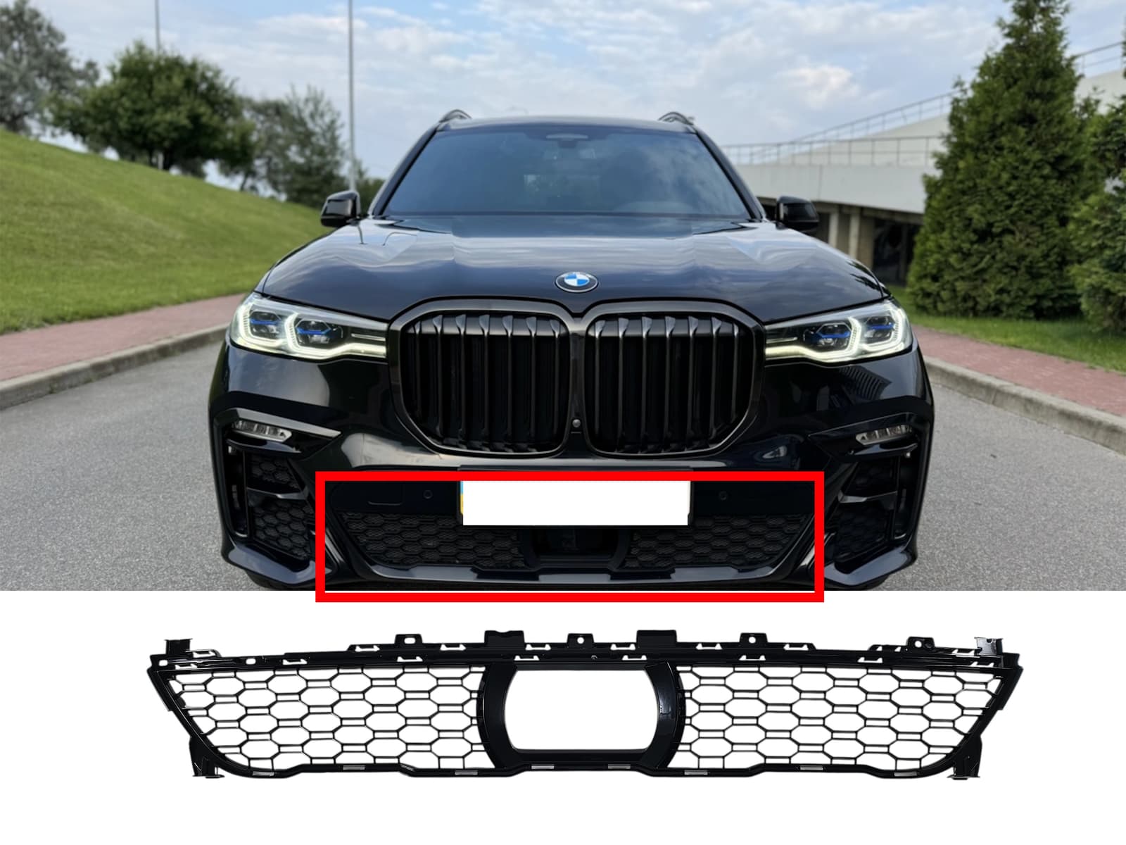 Решітки в бампер на BMW X7 G07 2018-2022 року