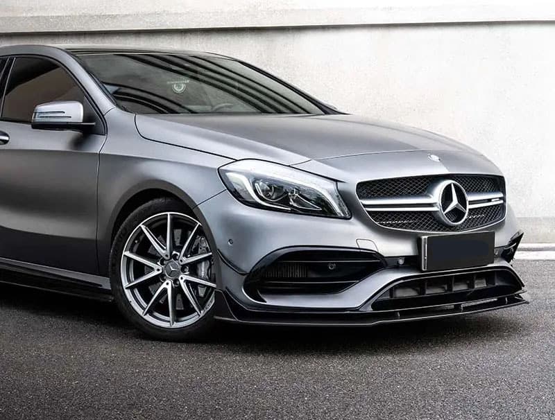 Передня лип накладка (для AMG-Line / A45 AMG HB 2016-2018, чорна)