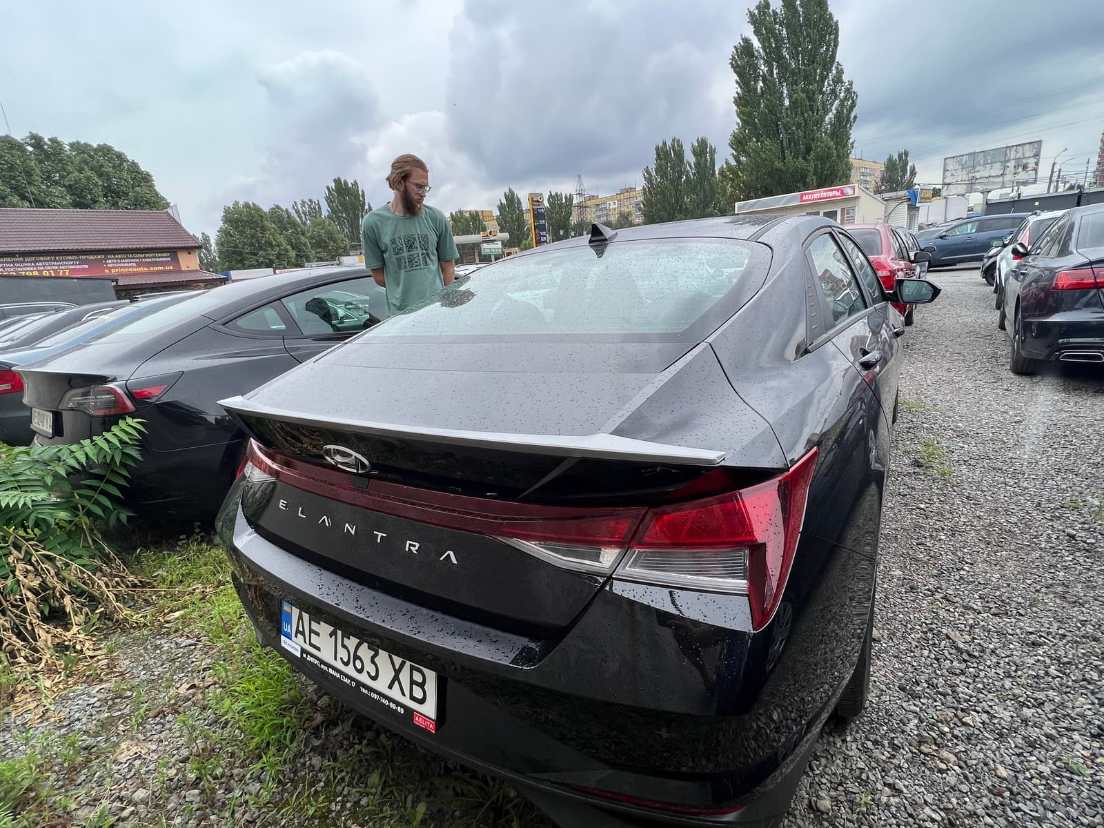 Спойлер лип Hyundai Elantra CN7 21+ ABS пластик під фарбування 4