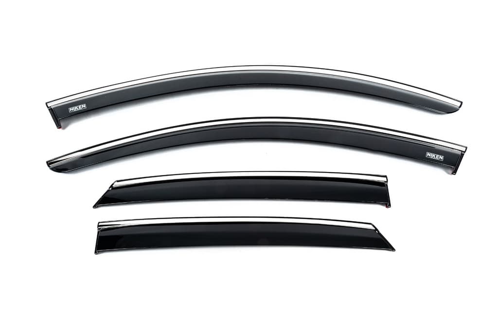 Вітровики з хромованим молдингом (4 шт, Niken)