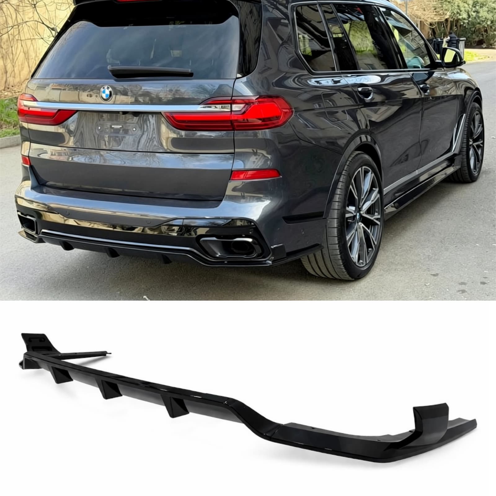 Дифузор накладка заднього бампера M Paket LCI Paradigm для BMW X7 G07 2023+